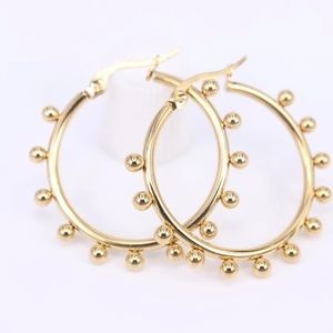 Gold plated hoop earrings